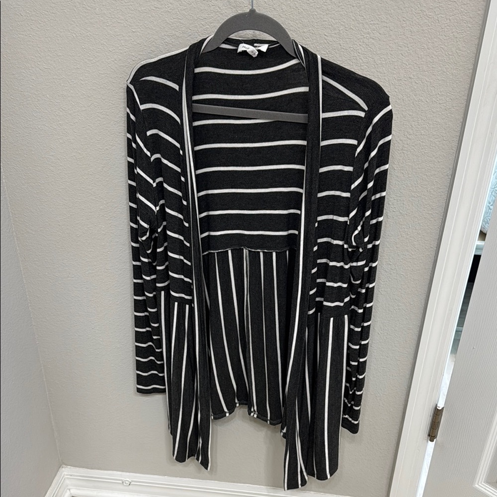 Striped Black and White Cardigan